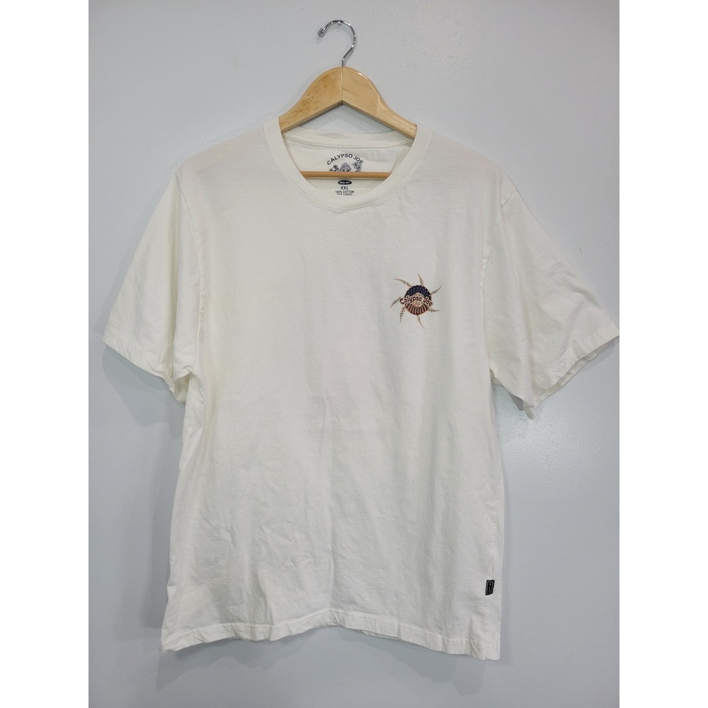 Calypso Joe Mens XXLarge Chill Out Graphic T Shirt White USA Pin Up Art